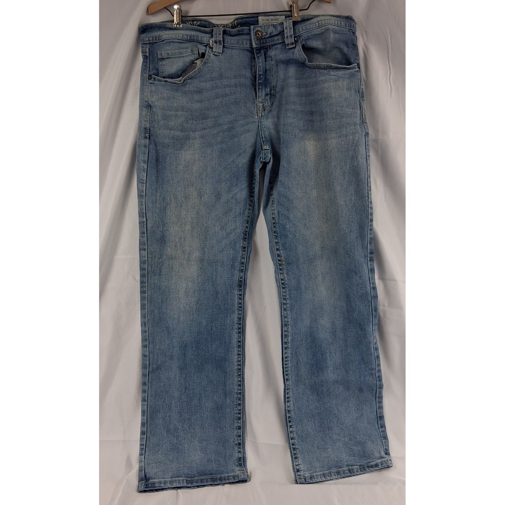 TK Axel Slim Boot Jeans Mens‎ W36 L32 Light Wash Denim Casual Pants